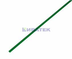 Трубка термоусаживаемая ТУТ нг 3,0/1,5мм, зеленая, упаковка 50 шт. по 1м REXANT