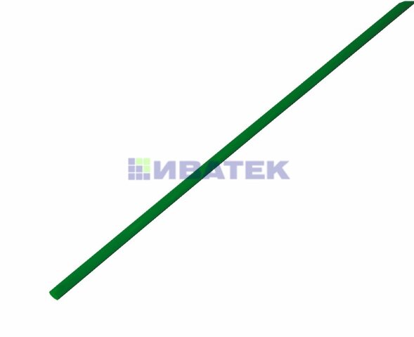 Трубка термоусаживаемая ТУТ нг 3,0/1,5мм, зеленая, упаковка 50 шт. по 1м REXANT