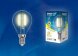 LED-G45-6W-WW-E14-CL GLA01TR Лампа светодиодная. Форма шар. прозрачная. Серия Air. Теплый белый свет 3000K. Картон. ТМ Uniel