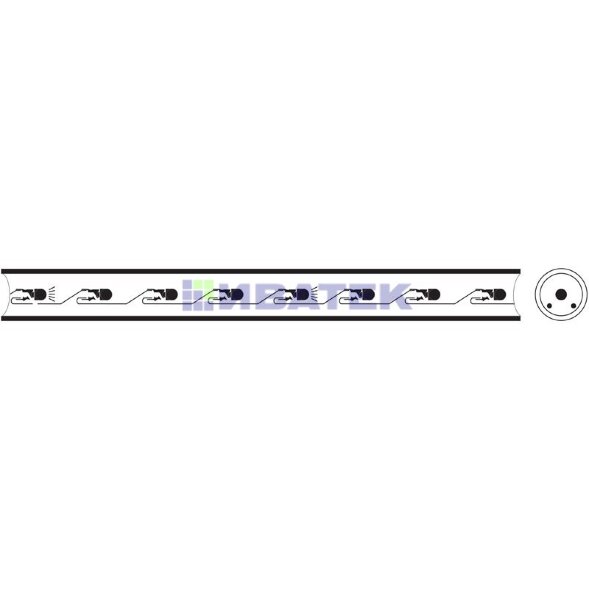 Дюралайт LED, свечение с динамикой (3W) - зеленый, 24 LED/м, бухта 100м