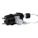 ULD-B12006-195/TTK PINK IP44 Бахрома светодиодная с эффектом мерцания, 12м. Соединяемая. 195 светодиодов. Розовый свет. Провод прозрачный. ТМ Uniel