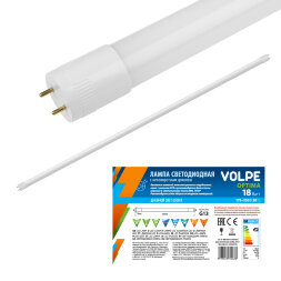 LED-T8-24W-DW-G13-FR-FIX-O Лампа светодиодная с матовым рассеивателем. Цоколь G13 неповоротный. Серия Optima. Дневной свет 6500К. Рукав. ТМ Volpe.