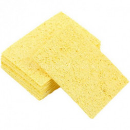 Губка ELEMENT для очистки паяльников увлажненная 80x52х10 желтая, 11108