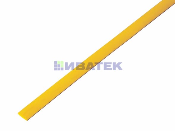 Трубка термоусаживаемая ТУТ нг 6,0/3,0мм, желтая, упаковка 50 шт. по 1м REXANT