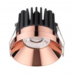 357910 NT19 088 медь Светильник встраиваемый IP44 LED 3000К 10W 100-265V METIS