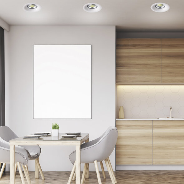 358025 NT19 091 белый Встраиваемый светильник IP20 LED 4100К 20W 220V GLOK