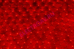 LED-SNL-432-2*3M-240V-R/BL, Красные LED на черном проводе. Сеть влагозащищенная, соединяемая, 2Мх3М, 432LED, 5шт/кор.