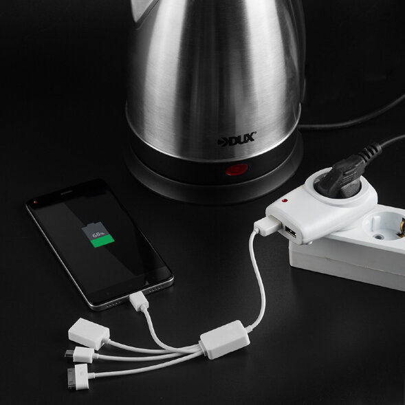 Адаптер питания 220В + 2 USB REXANT RX-17