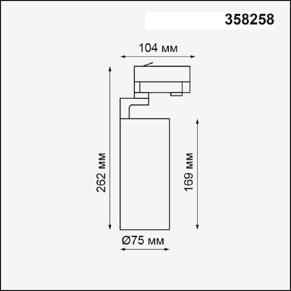 358258 NT19 018 черный Трехфазный трековый светодиодный светильник IP20 LED 30W 220-240V HELIX