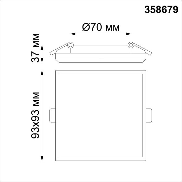358679 SPOT NT21 332 белый Светильник встраиваемый влагозащищенный IP54 LED 4000K 8W 100-240V PANDOR