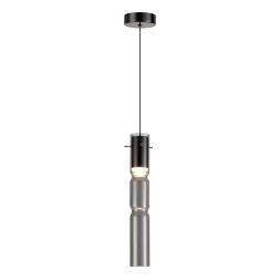 5059/5L PENDANT ODL24 459 черный/дымчатый/металл/стекло Подвес LED 5W 3000K SCROW