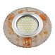 DLS-L150 GU5.3 GLASSY-GOLD Светильник декоративный встраиваемый. серия Luciole. Без лампы. цоколь GU5.3. Доп. светодиодная подсветка 3Вт. Стекло. Зеркальный-светло-коричневый. ТМ Fametto