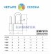 Замок навесной серия Чугун 50мм длинная дужка ЧЕТЫРЕ СЕЗОНА