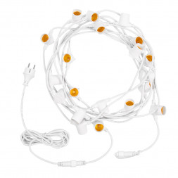 Гирлянда Belt-Light 2 жилы, 100м, шаг 40см, 225 патронов Е27, IP65, под винт, белый круглый провод  NEON-NIGHT