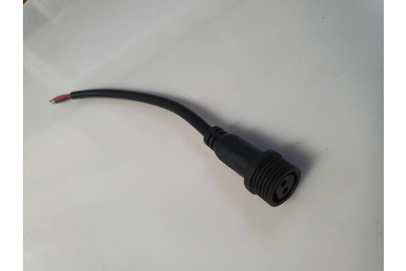 0.2M POWER CABLE-BL, Коннектор к гирляндам 24V LED-PLR/PLS/RPLR-160 (НОВЫЙ КОННЕКТОР) для подключения к БП, цвет черный, материал ПВХ, длина 20см. 202