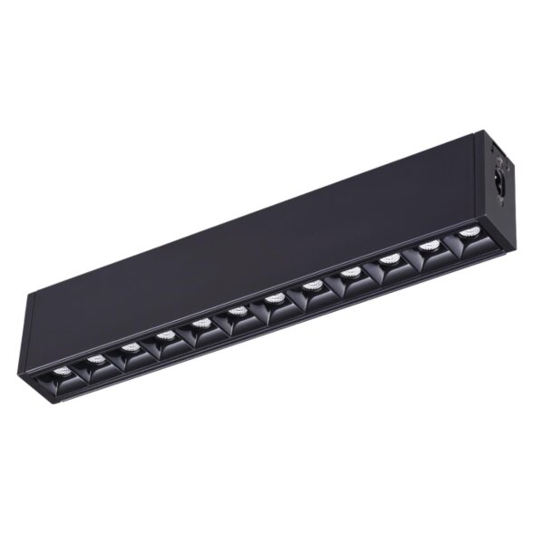 358097 NT19 008 черный Светильник Троффер IP20 LED 4000K 12W 24V RATIO