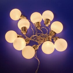 ULD-S1800-010/STB/3AA WARM WHITE IP20 BULBS Гирлянда светодиодная «Лампочки», на батарейках 3AA (не в/к),  1,8м. 10 светодиодов. Теплый белый свет. Провод прозрачный. TM Uniel