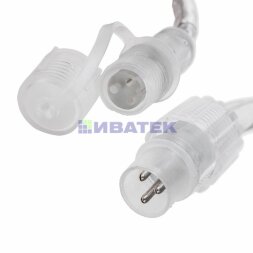 Дюралайт LED трехжильный 230В 13мм 24 LED/м ТЕПЛЫЙ БЕЛЫЙ свечение с динамикой модуль 4м бухта 100м NEON-NIGHT Эконом