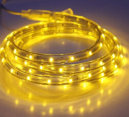 LED-CDL-FCB-3528-13MM-36L-240V-Y Желтый светодиодный 2-х проводный SMD дюралайт,13мм, кратность 2М, расстояние между светодиодами 2.77CM, 100M, 2.1W