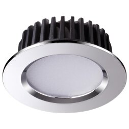 357908 NT19 090 хром Встраиваемый светильник IP44 LED 4000K 10W 100-265V DRUM