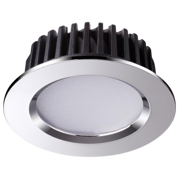 357908 NT19 090 хром Встраиваемый светильник IP44 LED 4000K 10W 100-265V DRUM