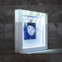 24-081 Светодиодная Фоторамка Белая на Батарейках