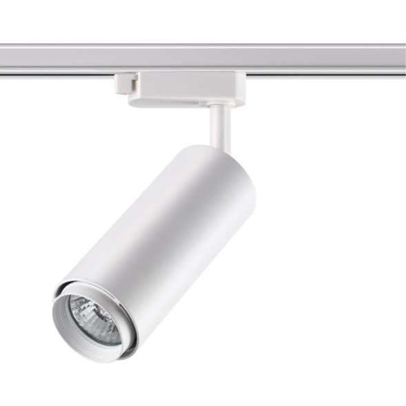 370415 NT19 100 белый Трековый светильник IP20 GU10 50W 220V PIPE