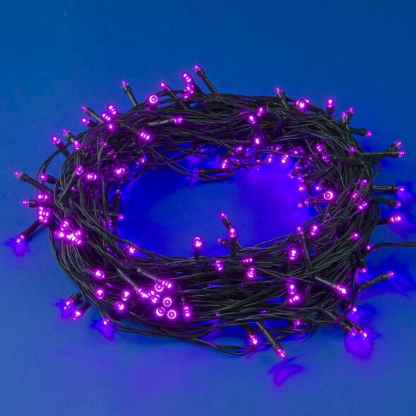 ULD-S2000-200/DGA PINK IP20 Гирлянда светодиодная, 20м. 200 светодиодов. Розовый свет. Провод зеленый. ТМ Uniel