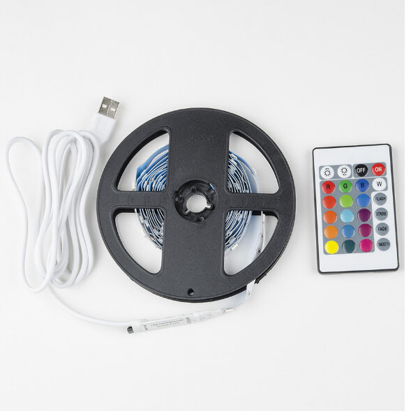 ULS-U12 3M-RGB-1.5M-USB-RC IP20 RUA02C24 Гибкая светодиодная лента на самоклеящейся основе. 3м. RGB. Пульт ДУ в-к. TM Uniel
