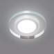 DLS-P106 GU5.3 CHROME-SILVER Светильник декоративный встраиваемый ТМ Fametto. серия Peonia. Без лампы. цоколь GU5.3. Основание металл. цвет хром. Отделка стекло. цвет серебро.