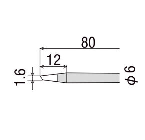 Сменное жало  для KS/KX GOOT R-6 BC (d=6мм)