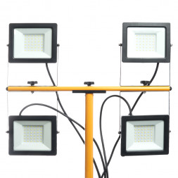 Прожектор на штативе, 4*50W 6400К 220V черный IP65, LL-506