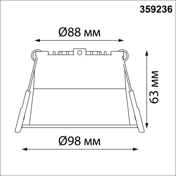 359236 SPOT NT23 282 белый Светильник встраиваемый светодиодный IP20 LED 12W 220V 840Лм 3000К TRAN