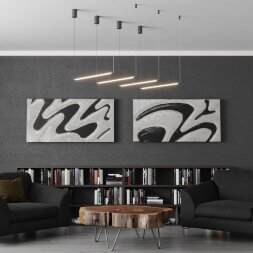359346 KONST NT24 000 черный Светильник линейный светодиодный IP20 LED 12W 170-265V 4000K 960Лм VITZ