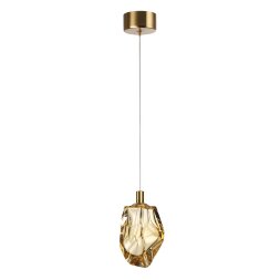 7111/4LC L-VISION ODL25 Подвесной светильник бронзовый/янтарное стекло/металл IP20 LED 4W 300Лм 3000K 200° 220V GEMME