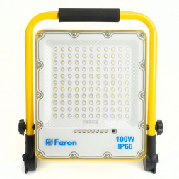Прожектор светодиодный переносной с зарядным устройством 100W, 15Ah 18650, 6400K, IP66, LL-952