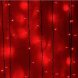 Гирлянда Занавес 2 x 2 м Красный 220В, 400 LED, Провод Черный ПВХ, IP54