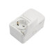 Блок горизонтальный 2 розетки (керамика) Mini OG IP54 с/з, о/у, белый KRANZ