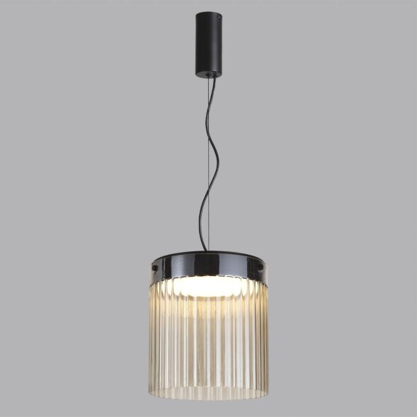 5047/20L L-VISION ODL24 439 черный/светл.янтарный/металл/стекло Подвес LED 20W 4000К 2238Лм PILLARI