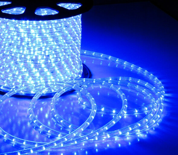 LED-DL-2W-100M-1M-24V-B Светодиодный дюралайт фиксинг, синий, 13мм, 24V, кратность 1м. Neo-Neon