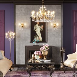 4977/10 HALL ODL23 435 золотой/хрусталь Люстра E14 10*40W VERSIA