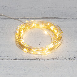 Гирлянда светодиодная Роса 5 м, 50LED, ТЕПЛЫЙ БЕЛЫЙ, IP20, USB NEON-NIGHT