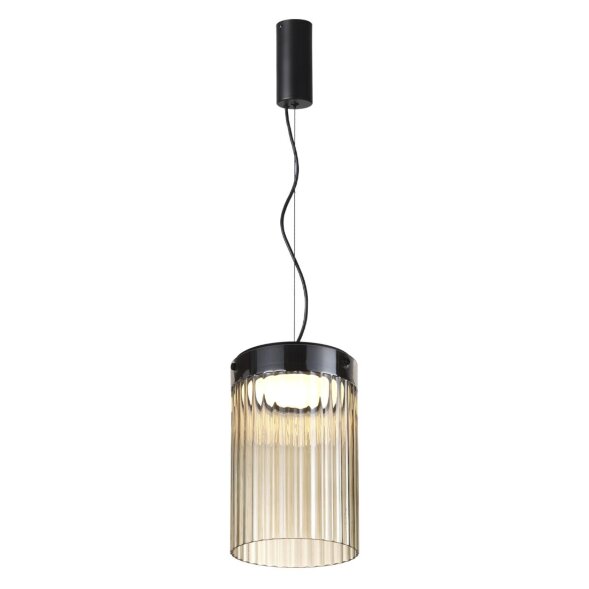 5047/15L L-VISION ODL24 439 черный/светл.янтарный/металл/стекло Подвес LED 15W 4000К 1676Лм PILLARI
