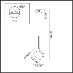 6501/10L LEDIO LN23 317 белый Подвес LED 10W 4000K 525Лм 220V MYLO