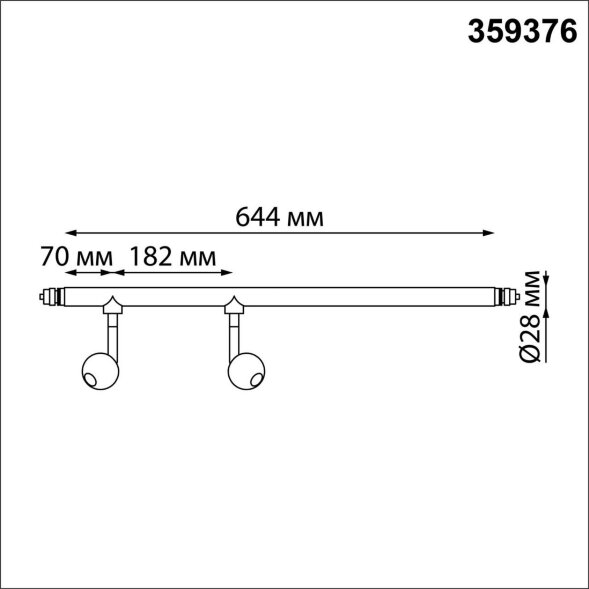 359376 KONST NT24 черный 000 Светильник диммир. со сменой цв. температ. (управл. - пульт ДУ или прил