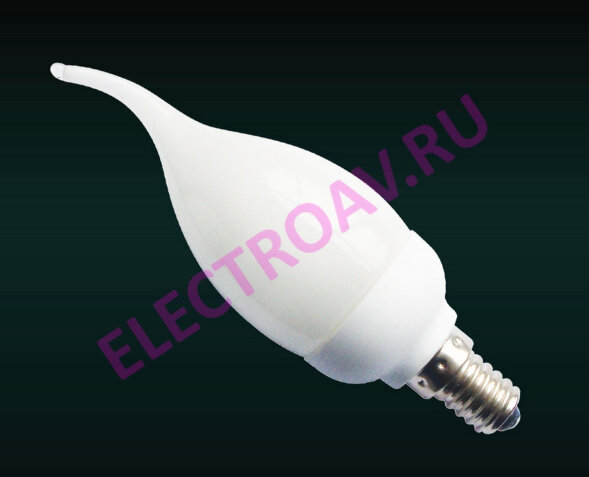Энергосберегающая лампа Flesi candle 9W 220V E14 4100K свеча витая матовая на ветру 125*39 FTFE149W 4100K (в коробке 100 шт.)