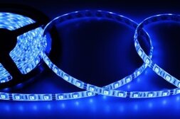 Лента светодиодная 12В, SMD5050, 14,4Вт/м, 60 LED/м, синий, 10мм, 5м, IP65 LAMPER