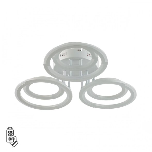 8028/80CL LEDIO LN25 247 белый/белый, металл/акрил Потолочный светильник с ПДУ LED 80W 3000-6000К 22