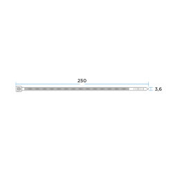 Стяжка кабельная нейлоновая 250x3,6мм, белая (100 шт/уп) PROconnect