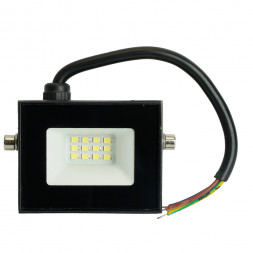 Прожектор светодиодный 10W 6500K AC220-240V/50Hz IP65, черный в компактном корпусе, SFL51-10, ПРОМО